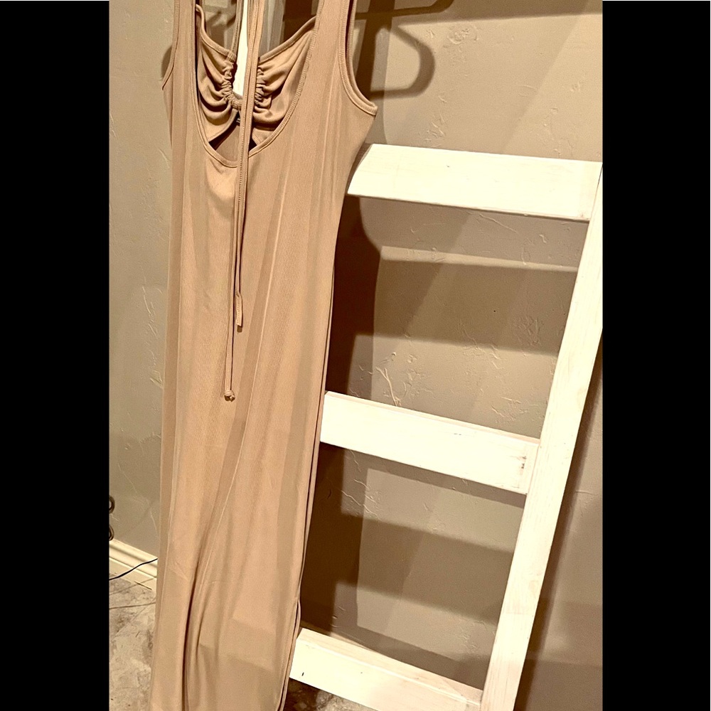 Fitted Polyester PETITE Dress W/ Gorgeous Front Tie Accent & Side Slits NEW!